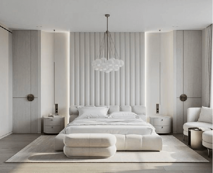 whole white bedroom
