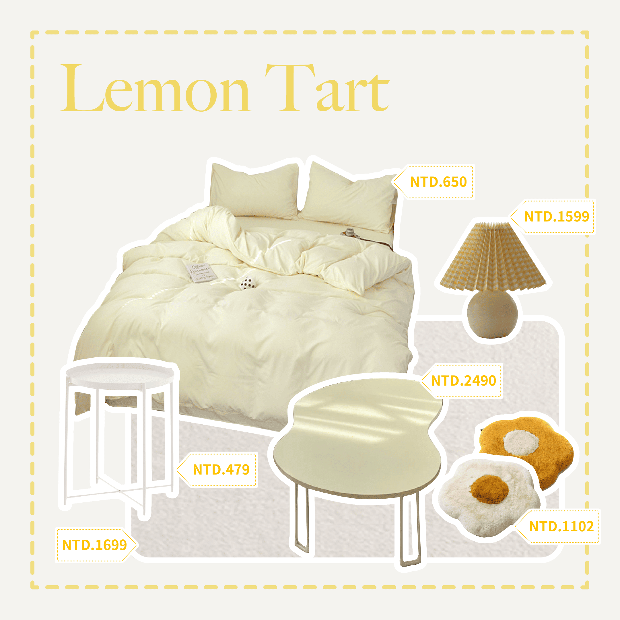 small room decoration - lemon yellow